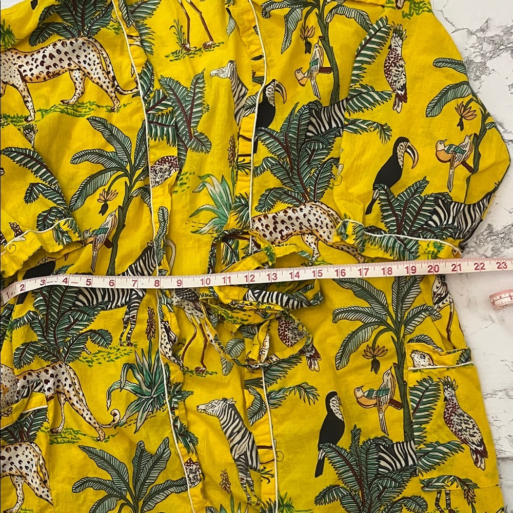 Yellow Animal Print Robe - Picture 3 of 3